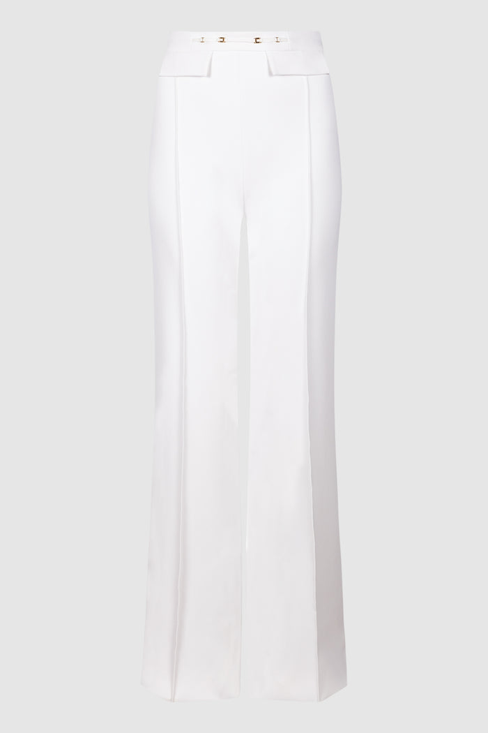 Pantaloni in doppio crêpe stretch-1
