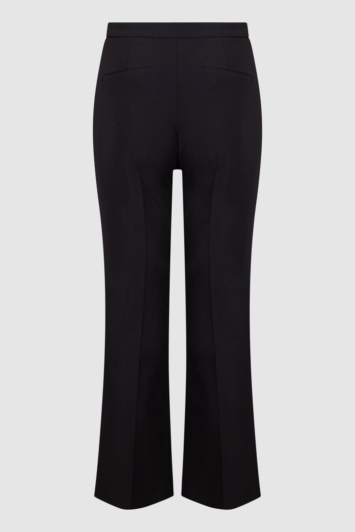Pantaloni in doppio crêpe stretch con dettaglio gioiello-2