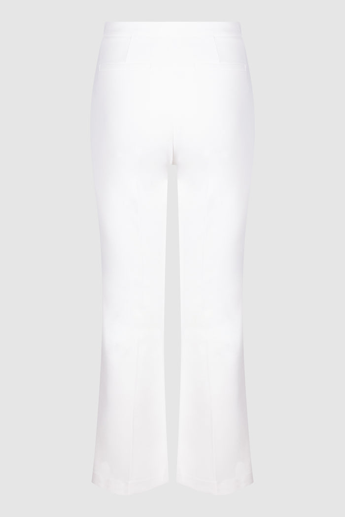Pantaloni in doppio crêpe stretch con dettaglio gioiello-2