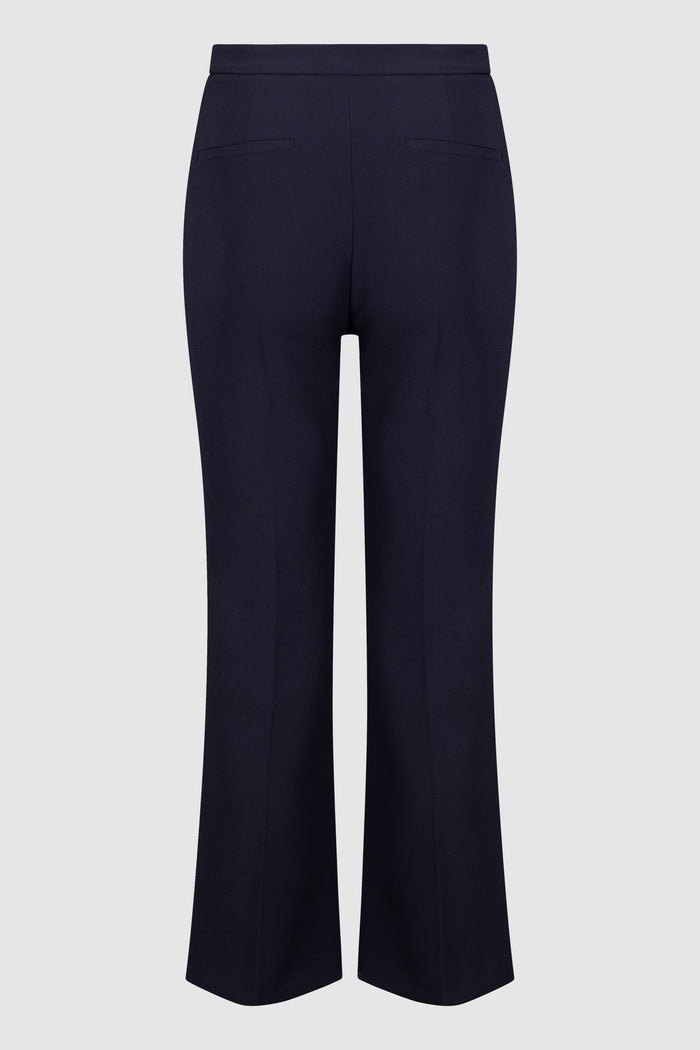 Pantaloni in doppio crêpe stretch con dettaglio gioiello-2