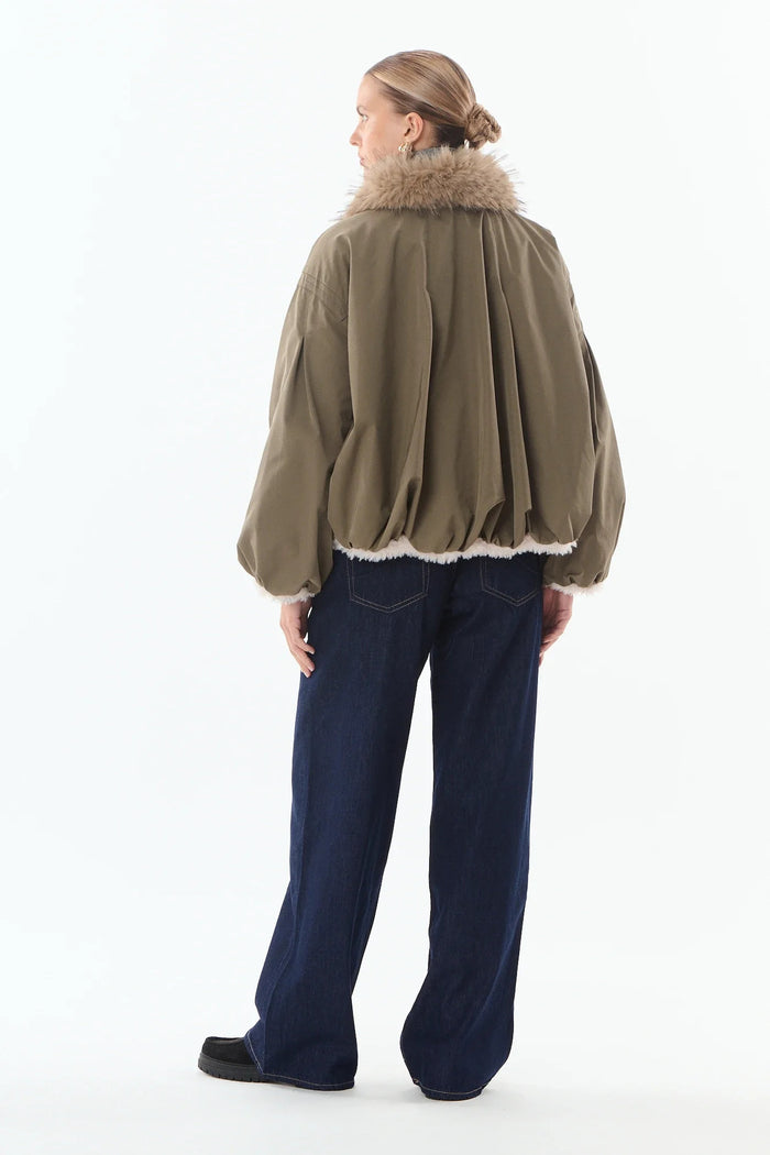 Parka Courtney con collo in pelliccia sintetica-5