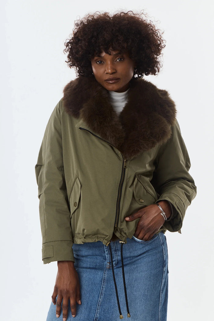 Erin Parka con collo in pelliccia sintetica-1