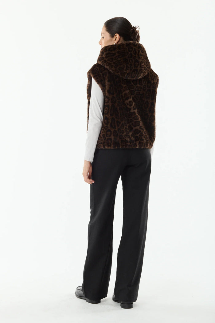 Hazel Gilet senza maniche in pelliccia sintetica-5