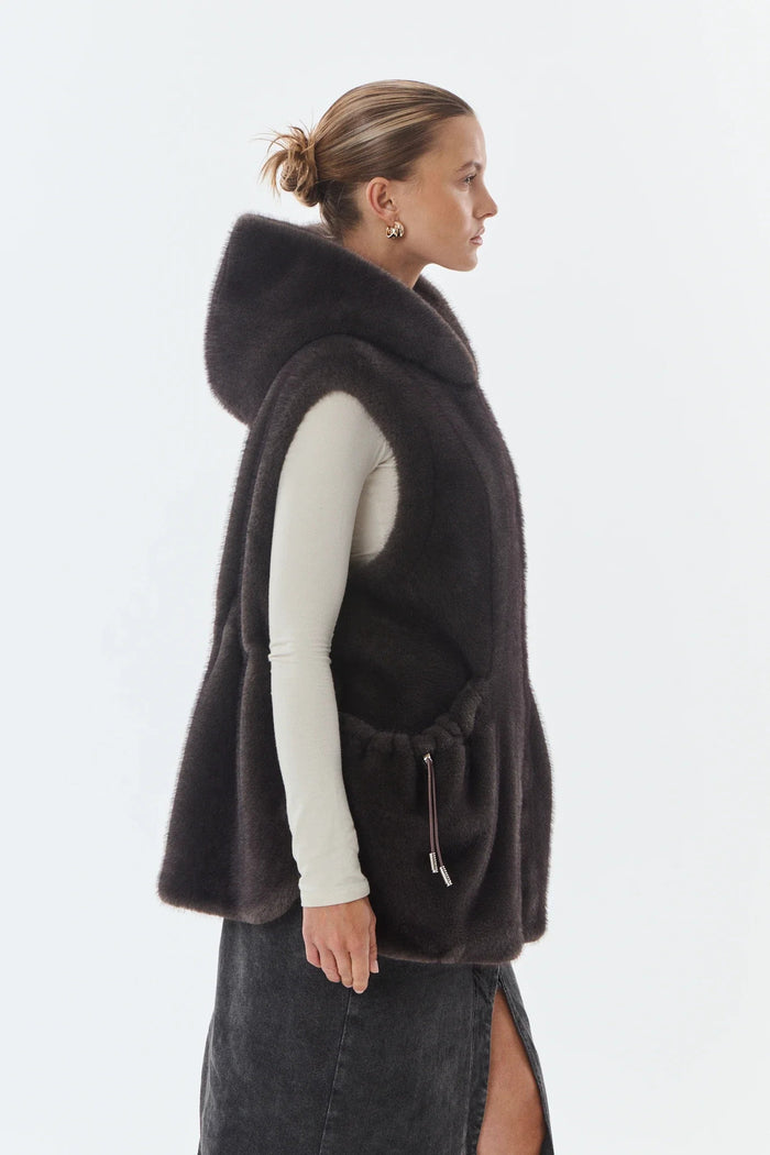 Maury Gilet senza maniche in pelliccia sintetica-3
