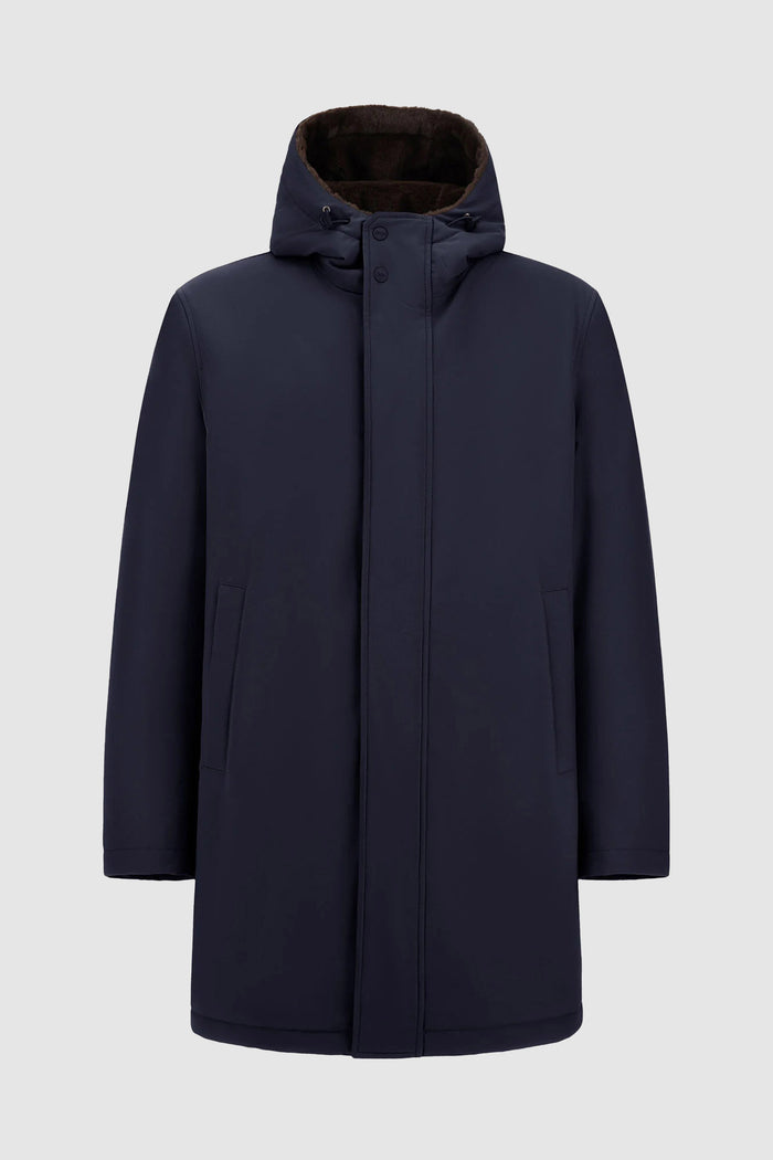 PARKA IN TWILL OPACO E LIGHT FAUX FUR