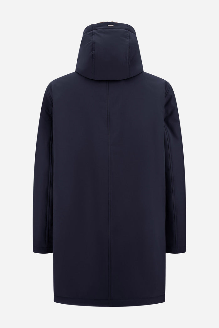 PARKA IN TWILL OPACO E LIGHT FAUX FUR-3