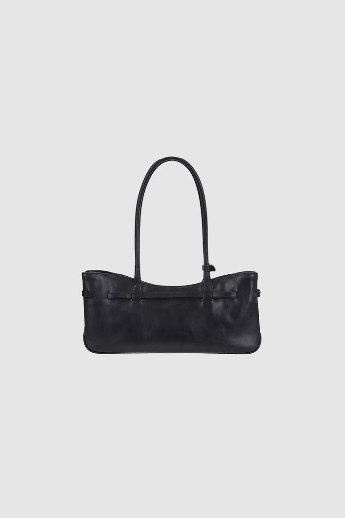 GRANDMA USED SHOULDER BAG_black plain-2