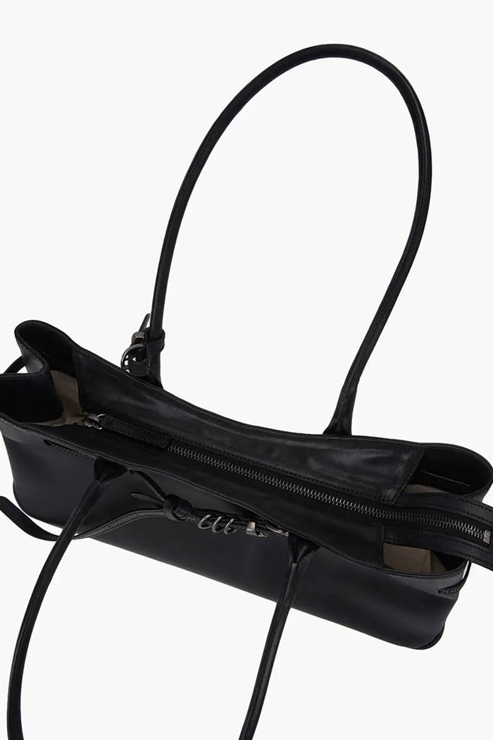 GRANDMA USED SHOULDER BAG_black plain-4