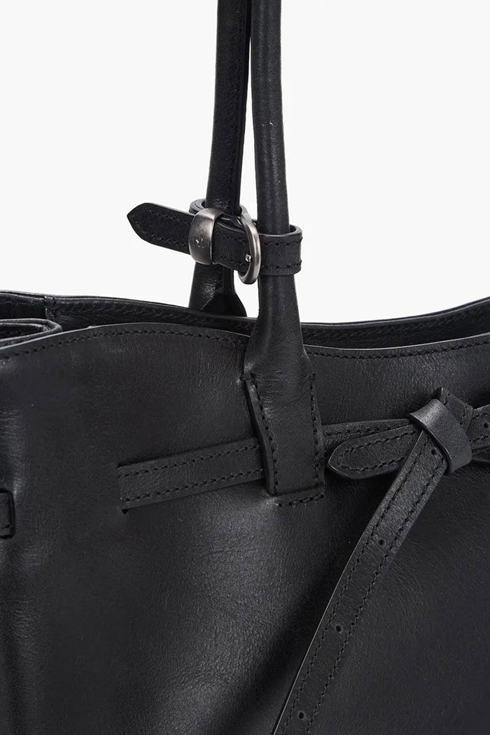 GRANDMA USED SHOULDER BAG_black plain-7