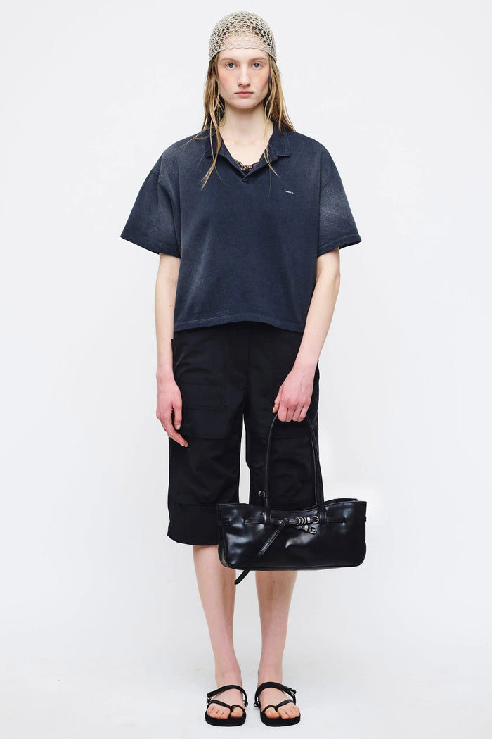 GRANDMA USED SHOULDER BAG_black plain-8
