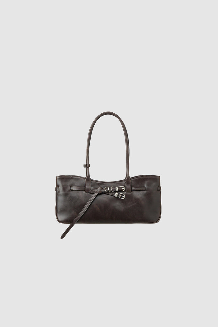 GRANDMA USED SHOULDER BAG_sepia pull-up-1
