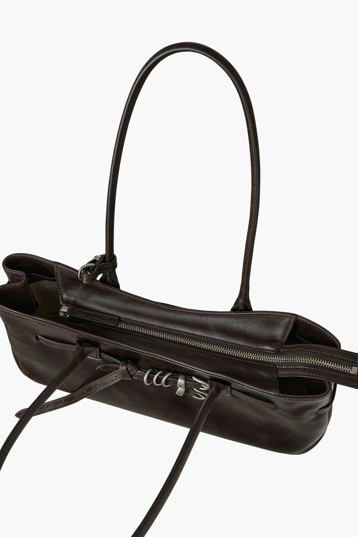 GRANDMA USED SHOULDER BAG_sepia pull-up-2