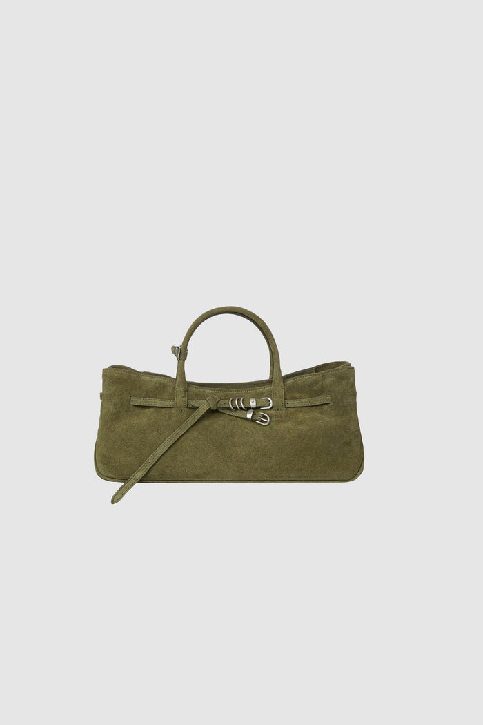 GRANDMA USED BAG_dark olive suede-1