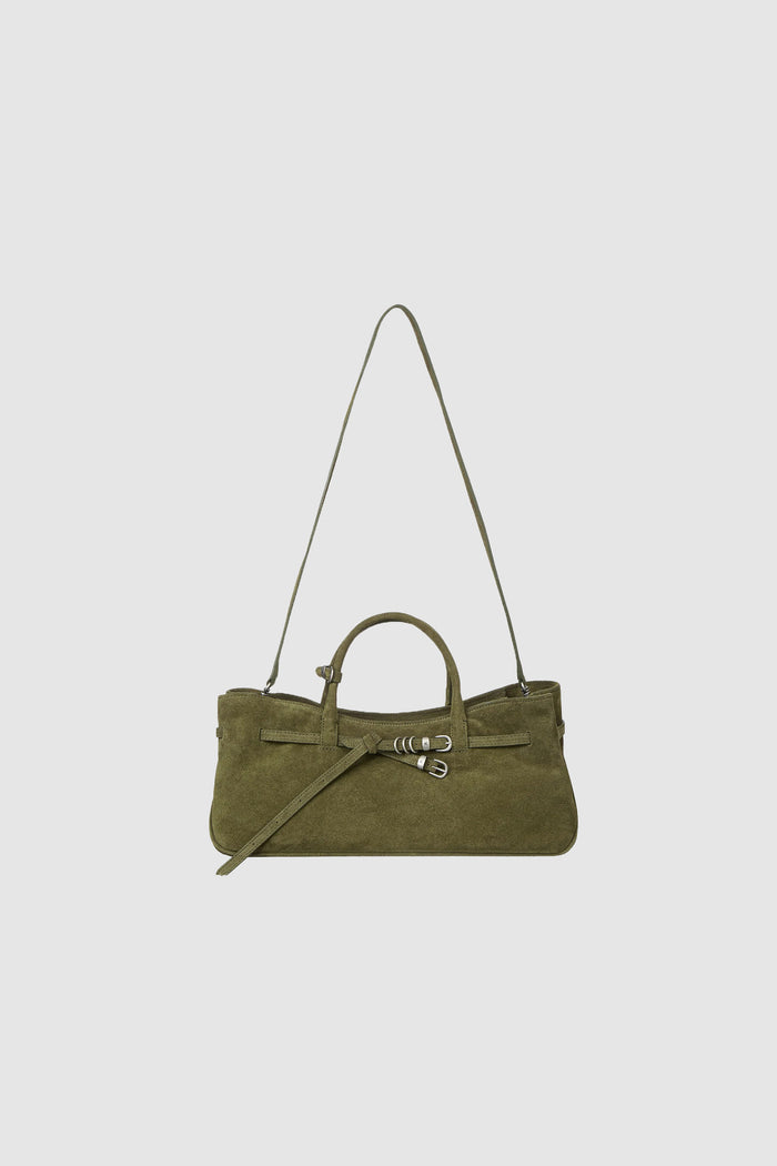 GRANDMA USED BAG_dark olive suede-4