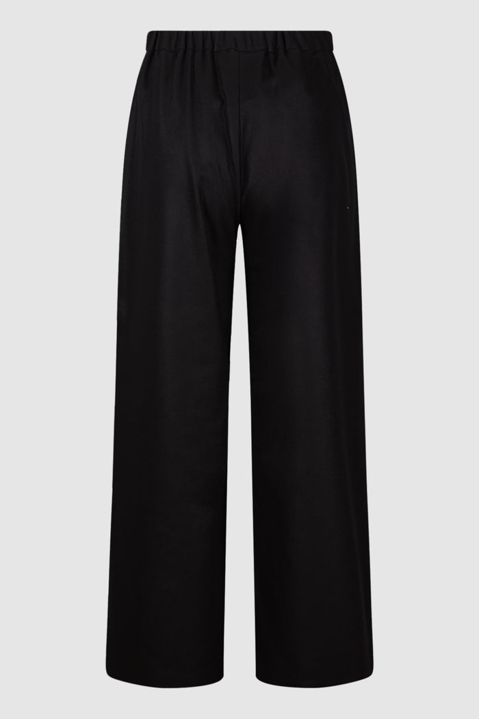 Pantalone jogging in lana stretch - Nero-2