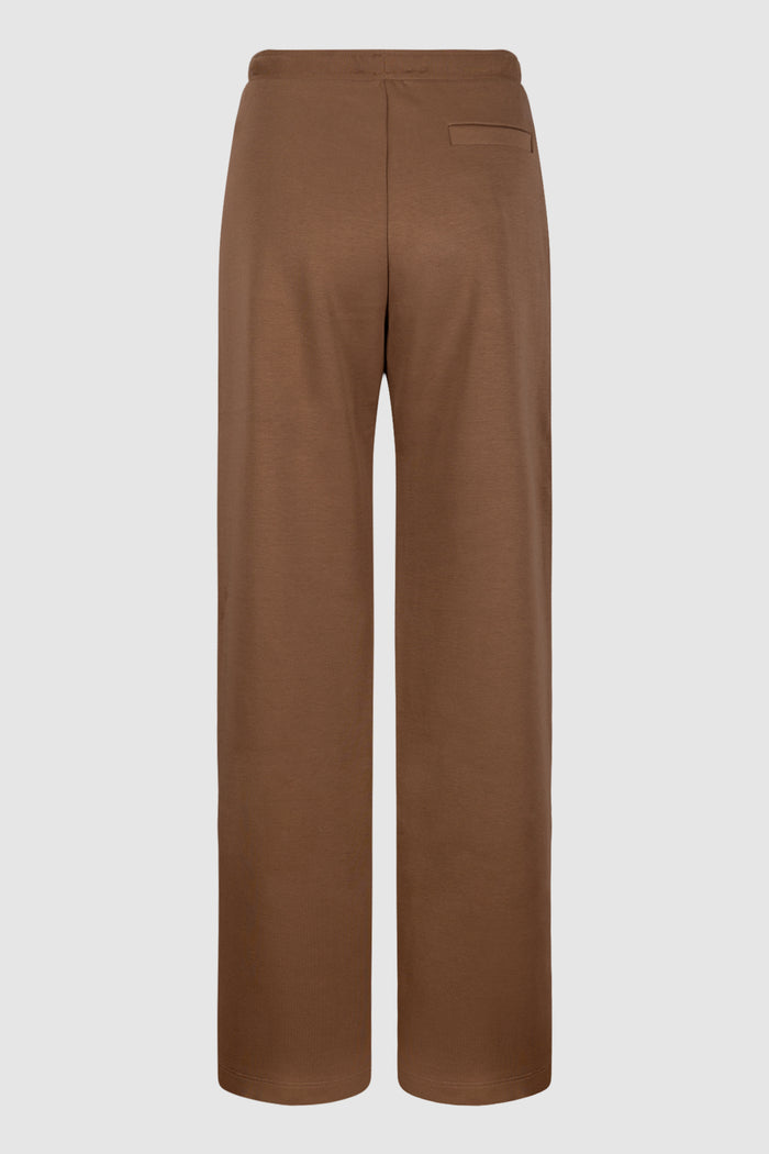 Pantalone ampio in jersey double - Cammello-2