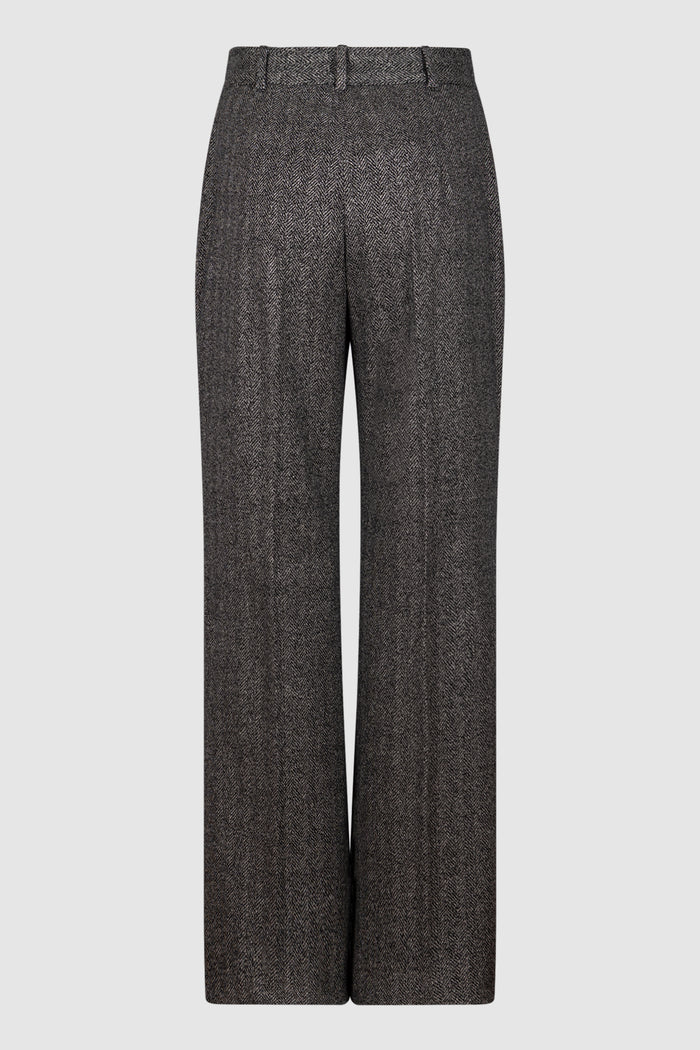 Pantalone flare in jersey jacquard-2