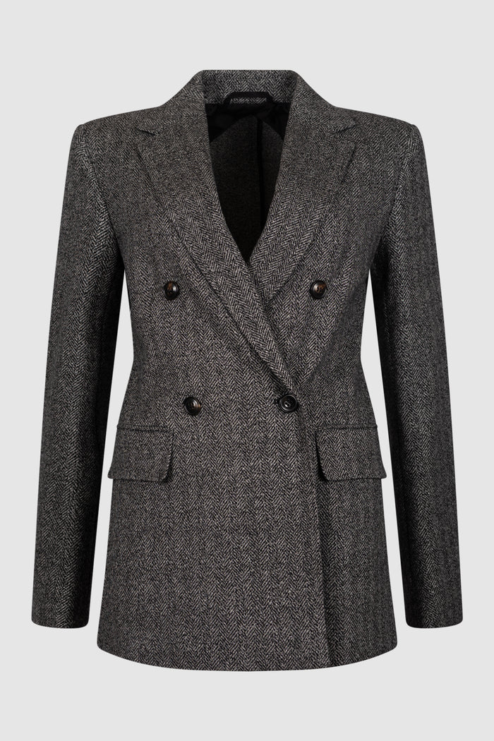 Blazer doppiopetto in jersey jacquard