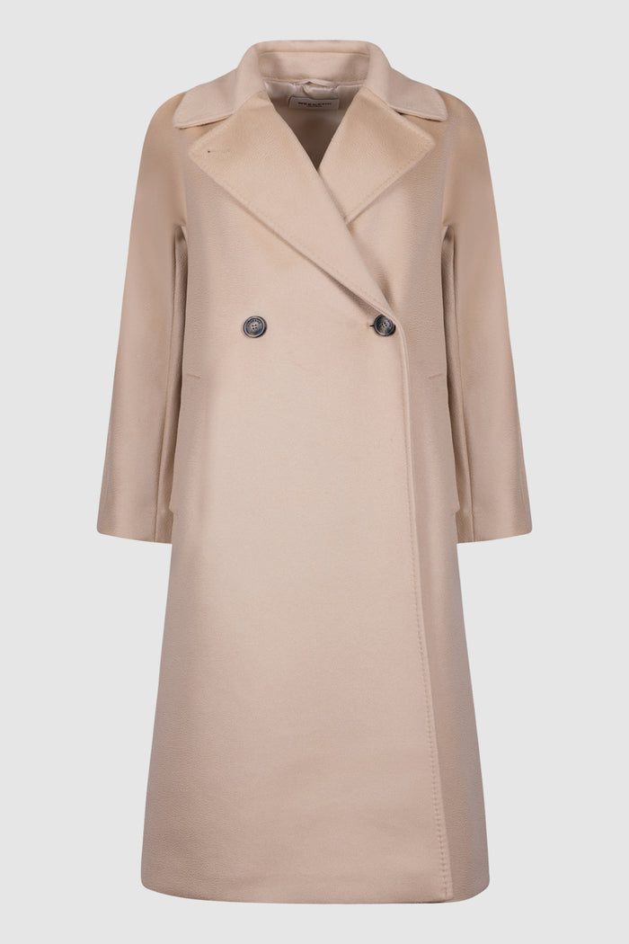 Cappotto lungo a portafoglio Max Mara color beige