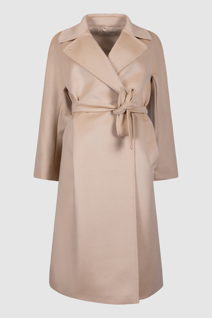 Cappotto lungo a portafoglio Max Mara color beige-3