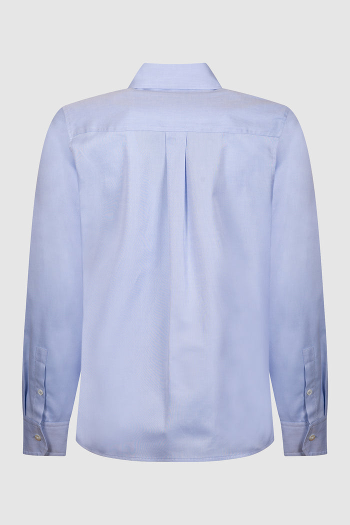 Camicia in Oxford di cotone - Azzurro-2