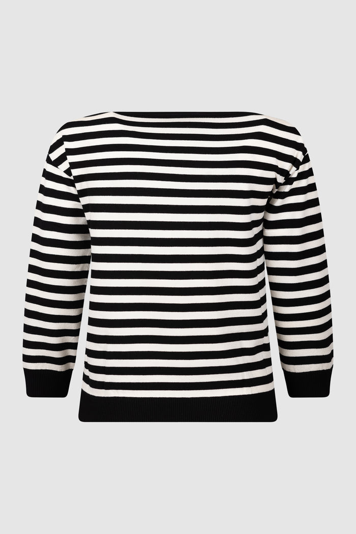 Maglia in filato rasato di viscosa - Nero-2