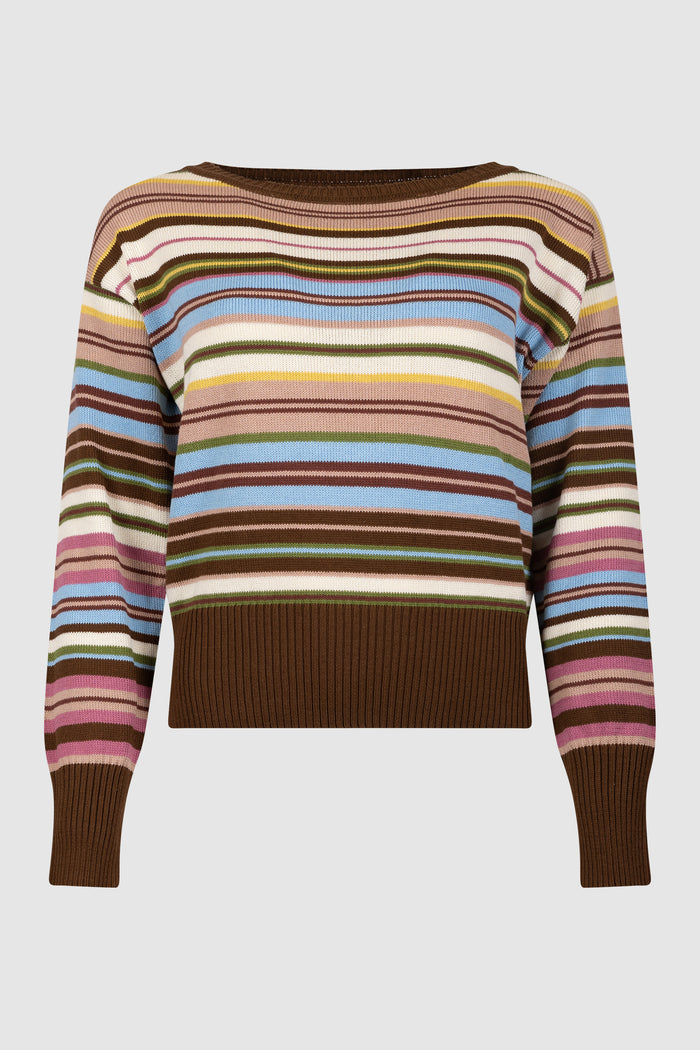Maglia in filato di puro cotone - Multicolor-1