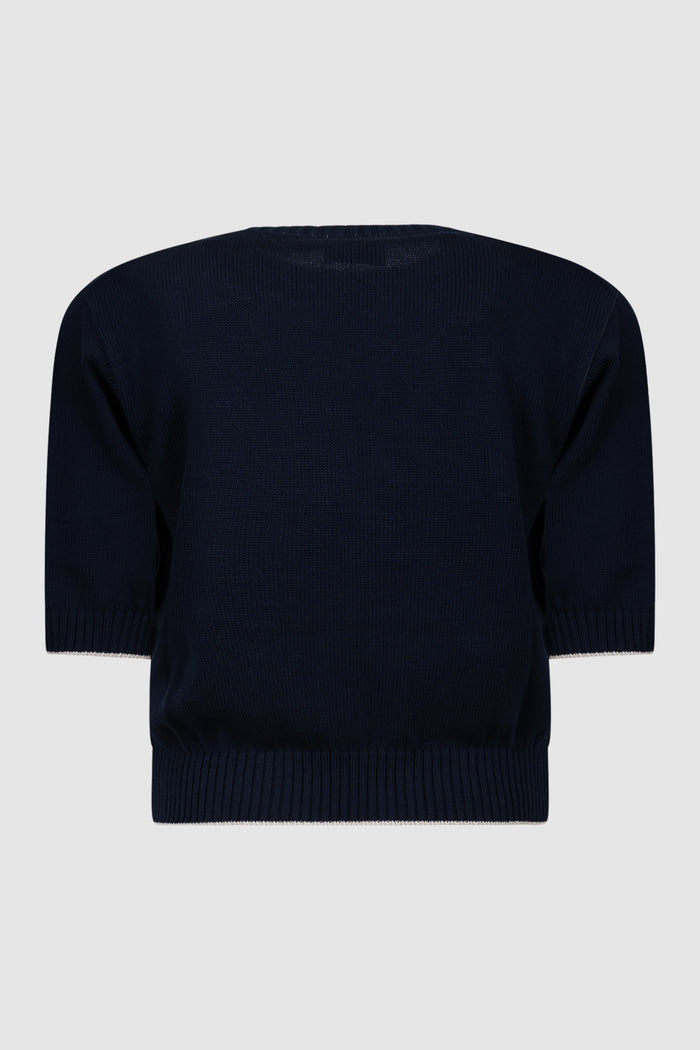 Maglia in filato di cotone con ricami-2