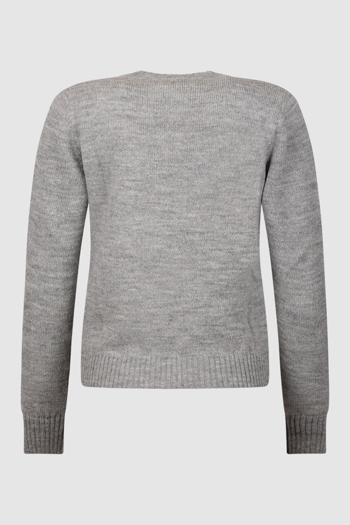 Maglia in filato di misto alpaca e lana - Grigio chiaro-2