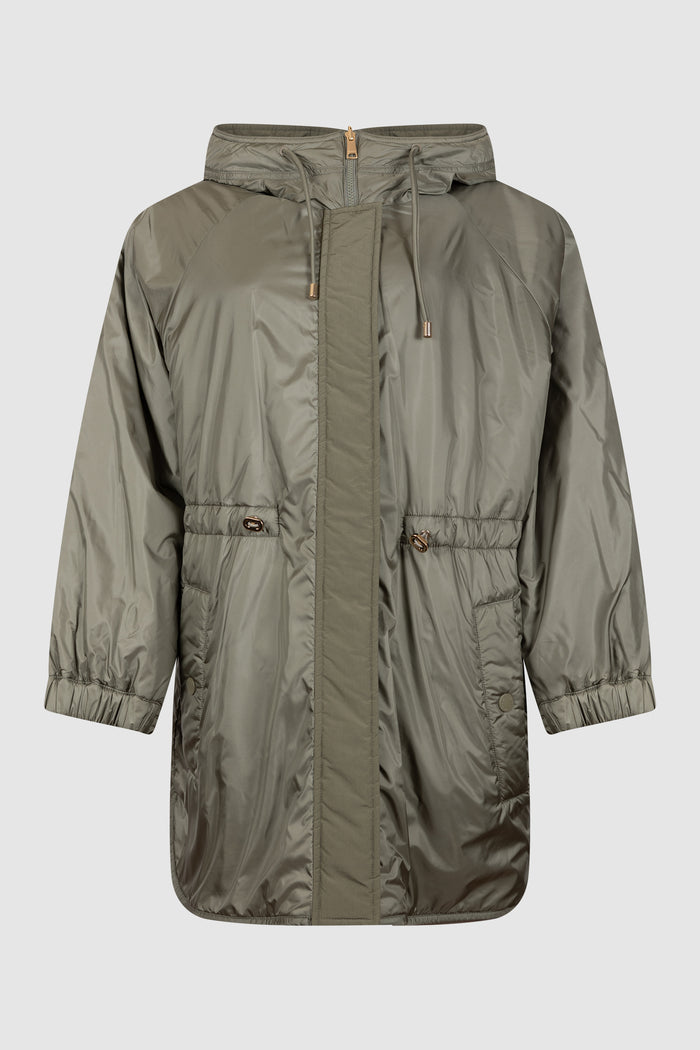 Parka imbottito reversibile in tela antigoccia