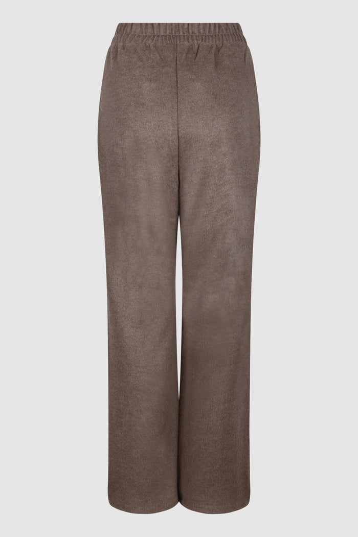 Pantalone in jersey drap - Marron glace-2