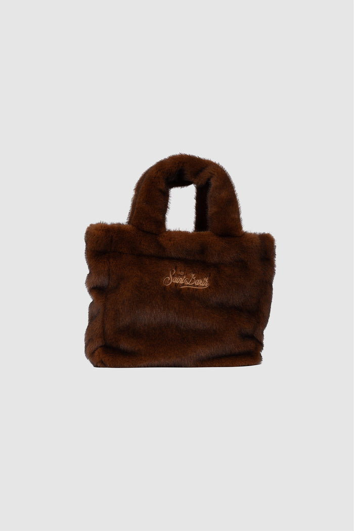 colette soft fur hand bag with strap-2