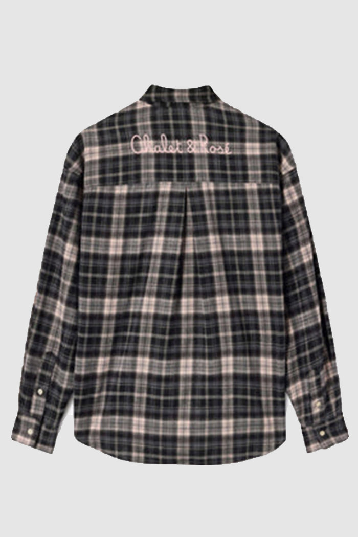 Camicia Gigy in flanella con motivo tartan e ricamo logo-2