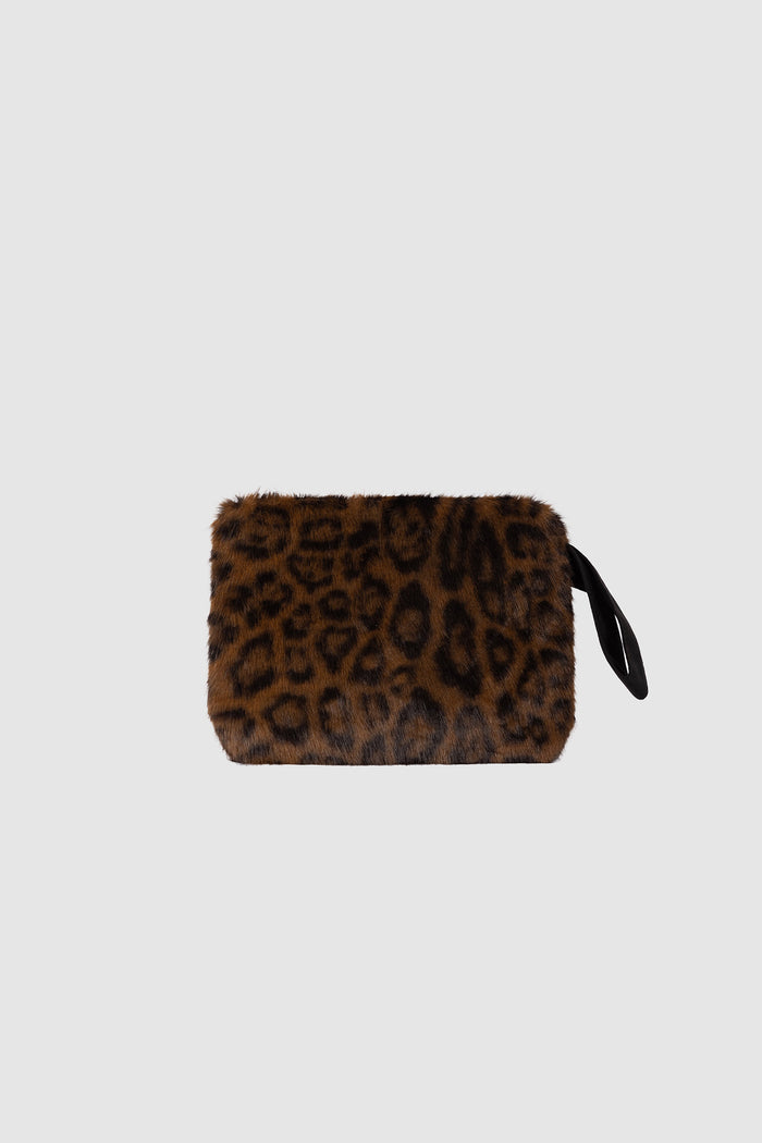 Pochette Pareasy effetto pelliccia con stampa leopardata-2