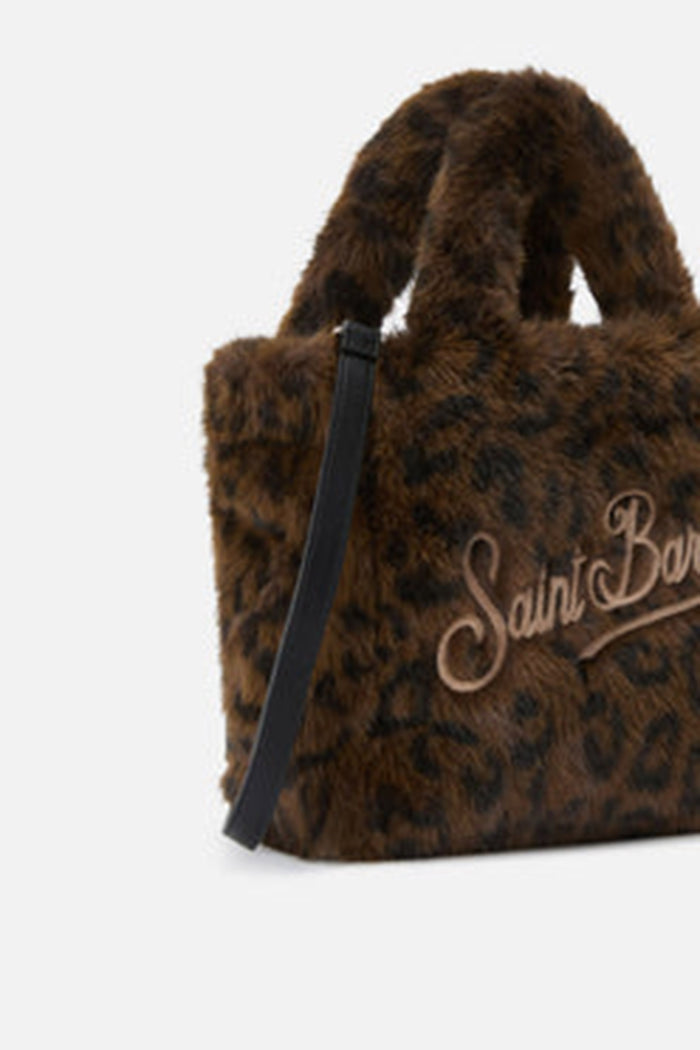 Borsa Mini Vanity Soft in effetto pelliccia con stampa leopardata-3