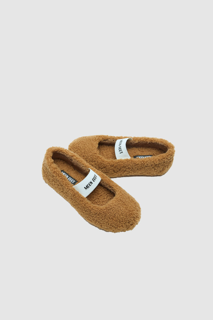 BALLERINA MARRONE IN SHEARLING-2