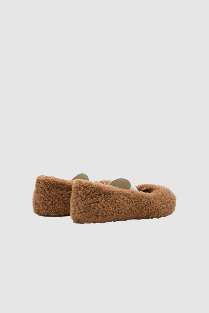 BALLERINA MARRONE IN SHEARLING-3