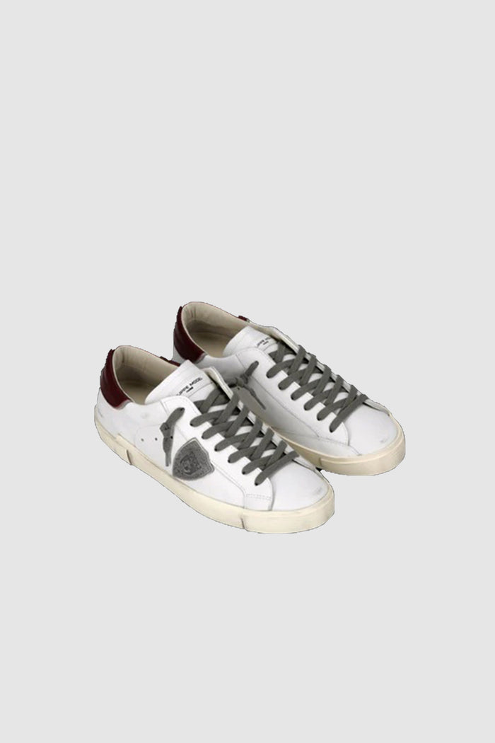 Sneakers Prsx Uomo, Bianco Bordeaux-2