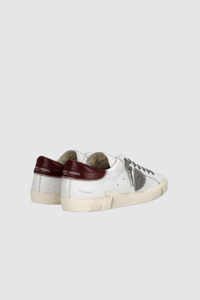 Sneakers Prsx Uomo, Bianco Bordeaux-3