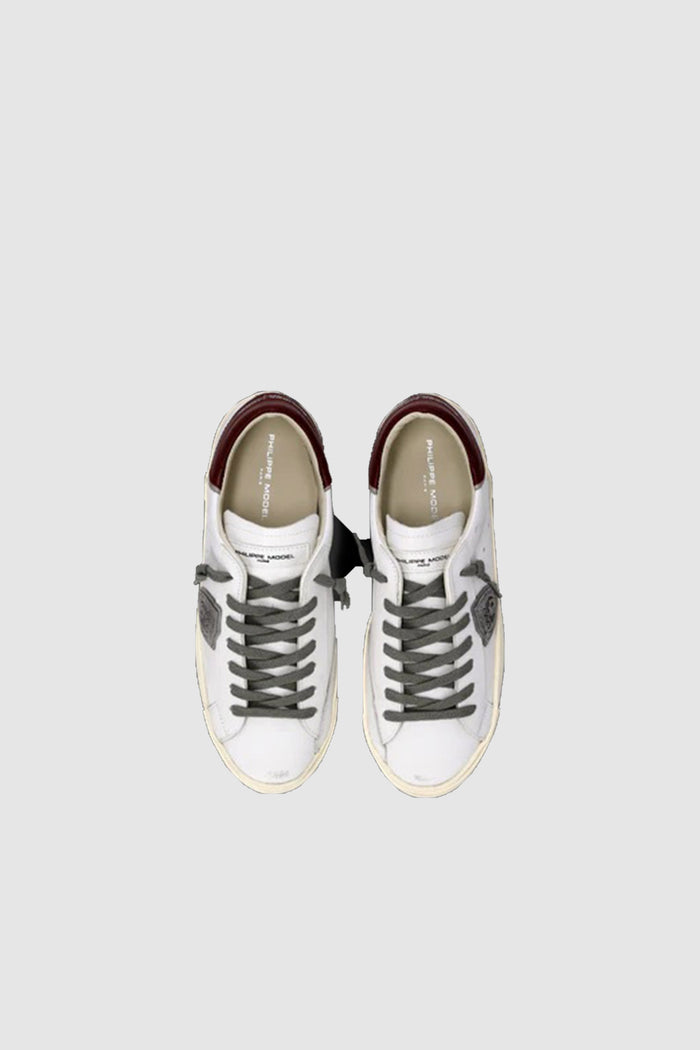 Sneakers Prsx Uomo, Bianco Bordeaux-4