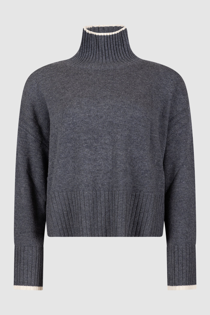 Maglione dolcevita in lana e cashmere-1