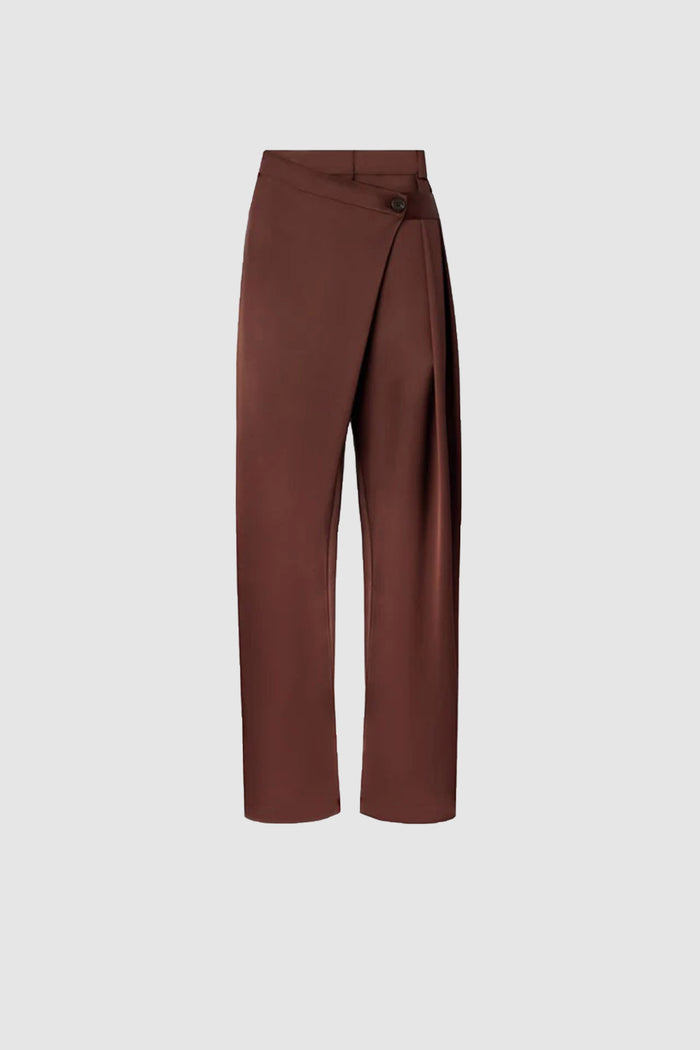 Pantaloni in satin a portafoglio