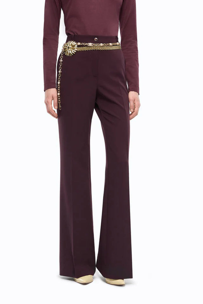 Pantaloni a palazzo tinta unita-5