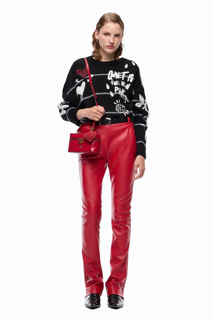 Maglia in lana merino Quiet Is The New Punk-4
