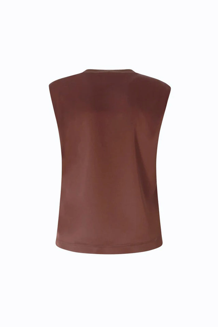 Blusa senza maniche in satin-2
