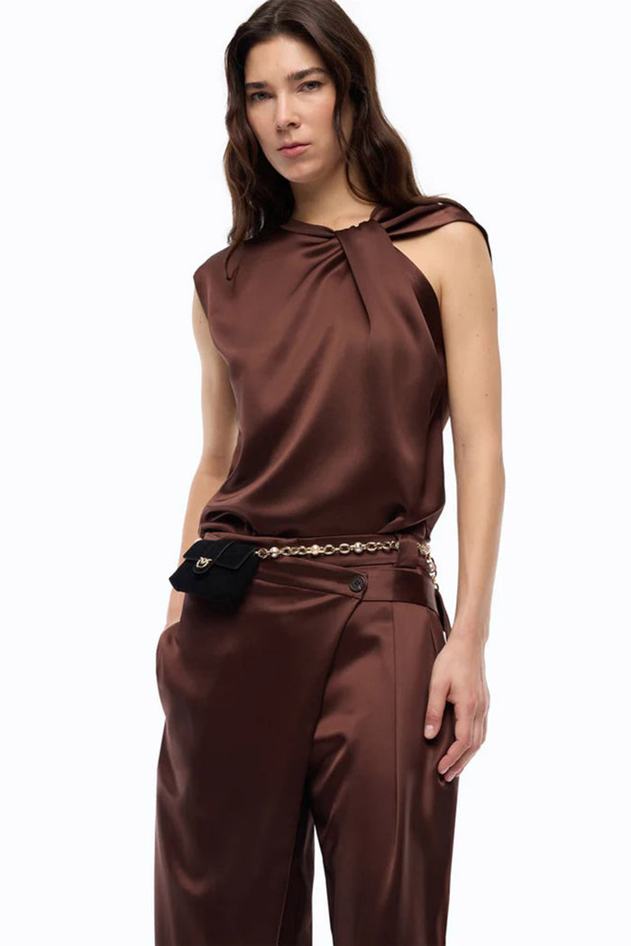 Blusa senza maniche in satin-3