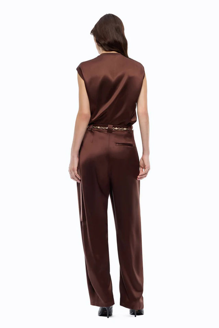 Blusa senza maniche in satin-5