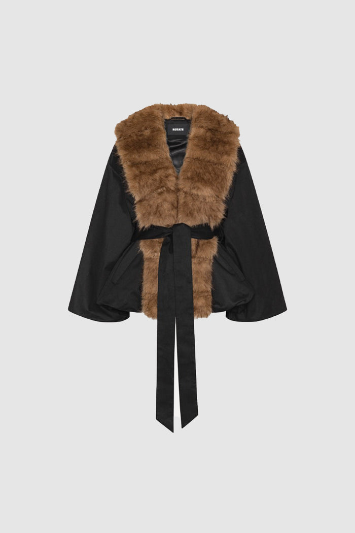 Faux Fur Collar Jacket
