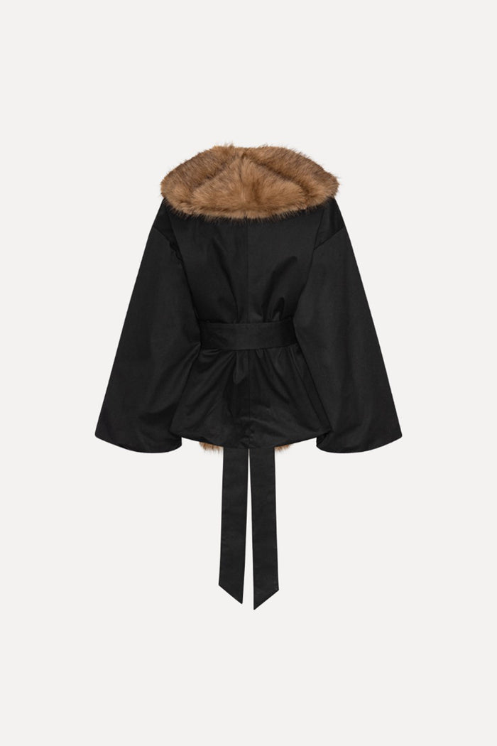 Faux Fur Collar Jacket-2