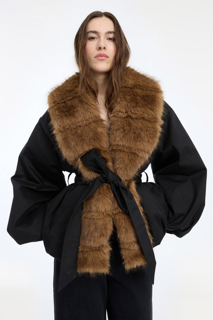 Faux Fur Collar Jacket-3